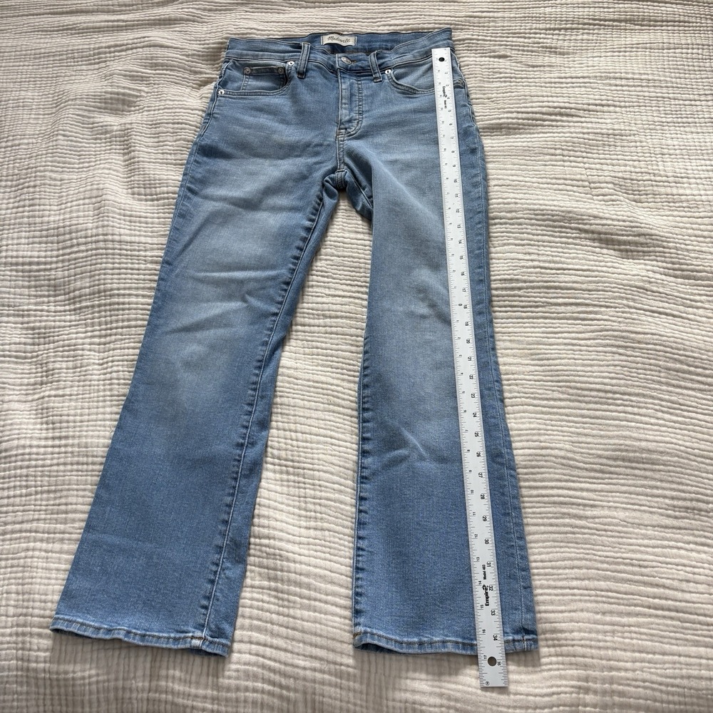 Madewell Jeans Women's 28T Blue Denim Light Wash Mid-Rise Kick Out Straight Leg - Picture 12 of 12